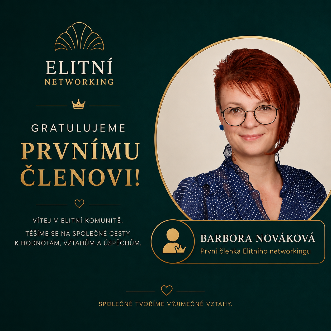 Barbora Nováková, první členka Elitního Networkingu